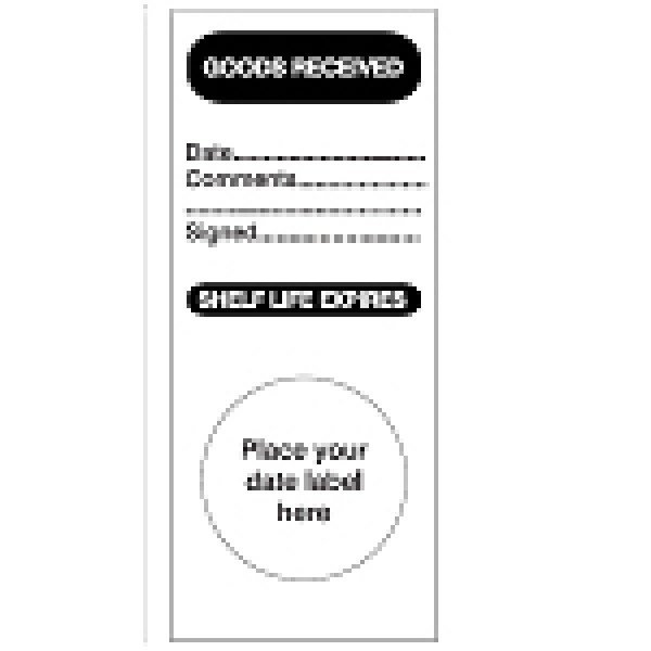 Maintenance & Service Labels - Goods Received