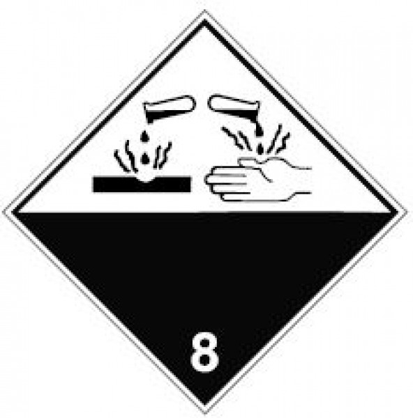 Transport Sign ADR 8 Corrosive substance