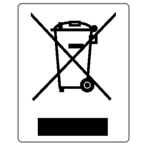 Wheelie bin symbol 15mmx20mm W500/box
