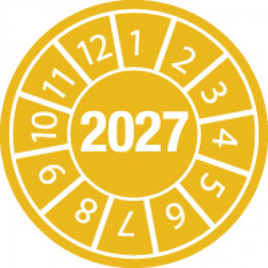 Tamper-evident Inspection Date Labels Year 2027